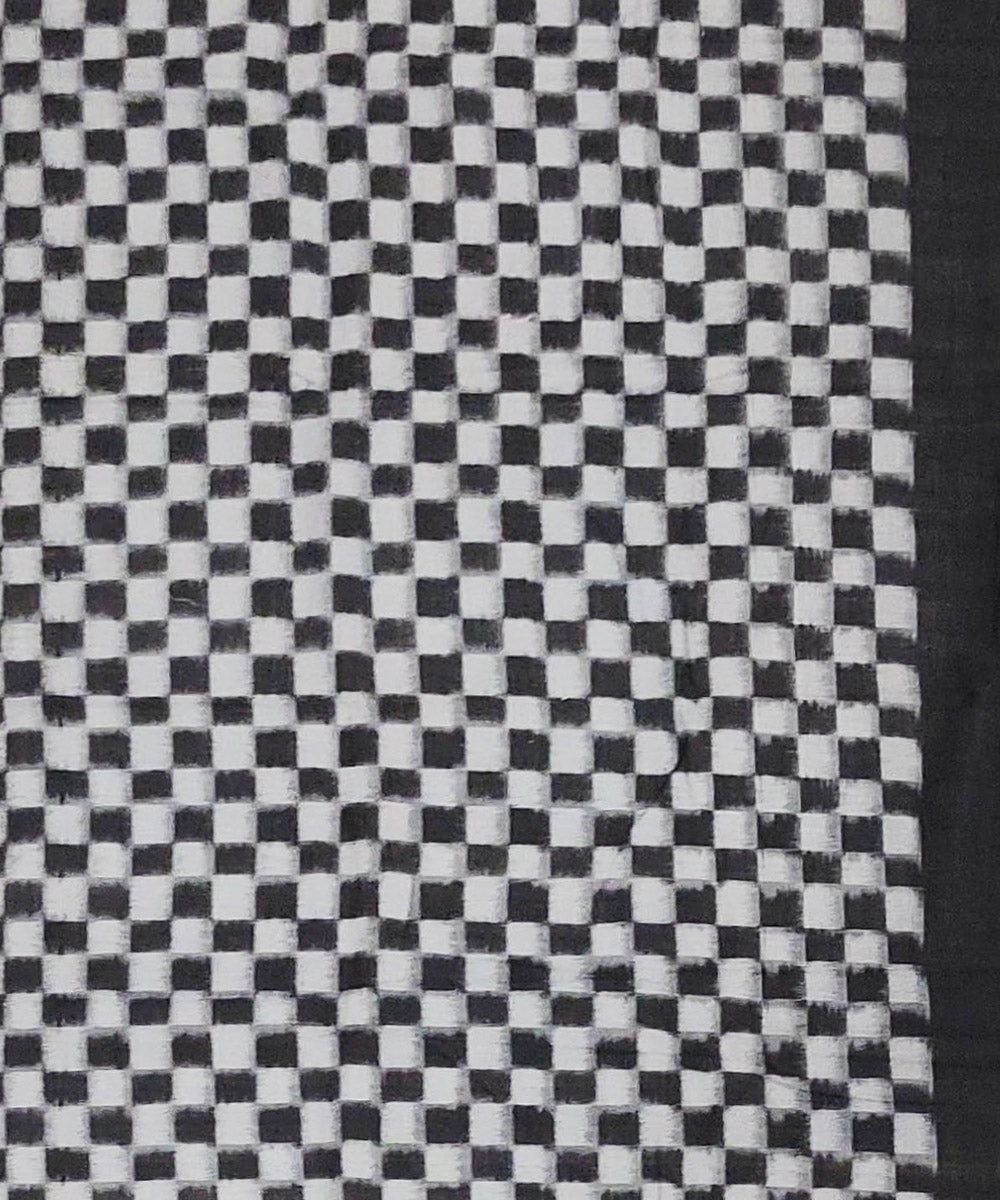 Black white handloom cotton assam stole
