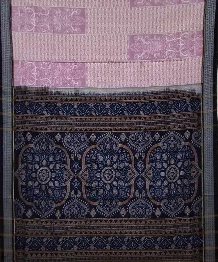 White black cotton handloom sambalpuri saree