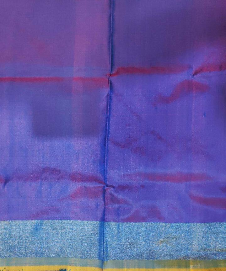 Rani pink and blue handloom ikat silk pochampally saree