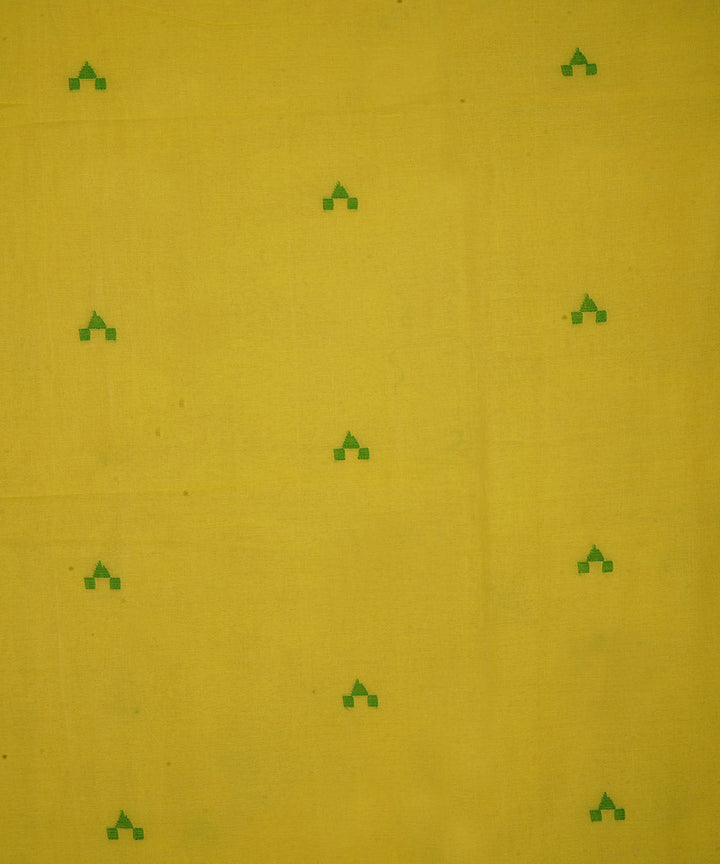 0.5m Yellow handwoven cotton jamdani fabric