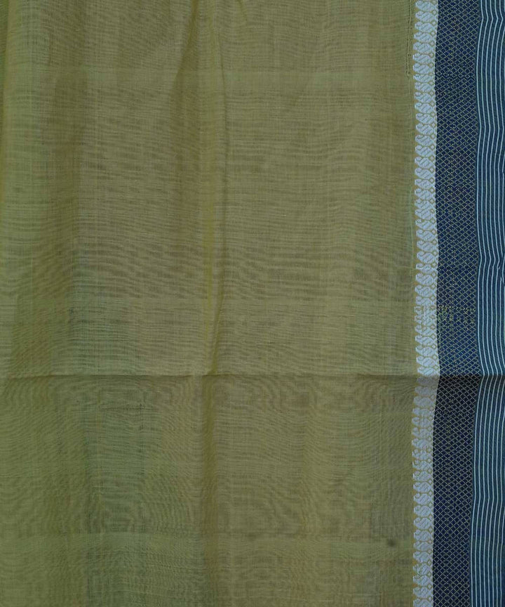 Light orange and Yellow Cotton Handwoven mangalagiri saree