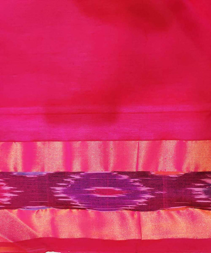 Pink and yellow Handwoven Venkatagiri Cotton silk saree
