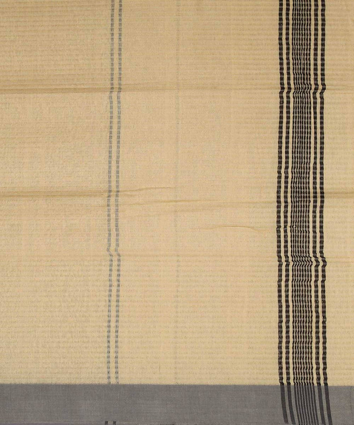 Beige handloom bengal cotton saree