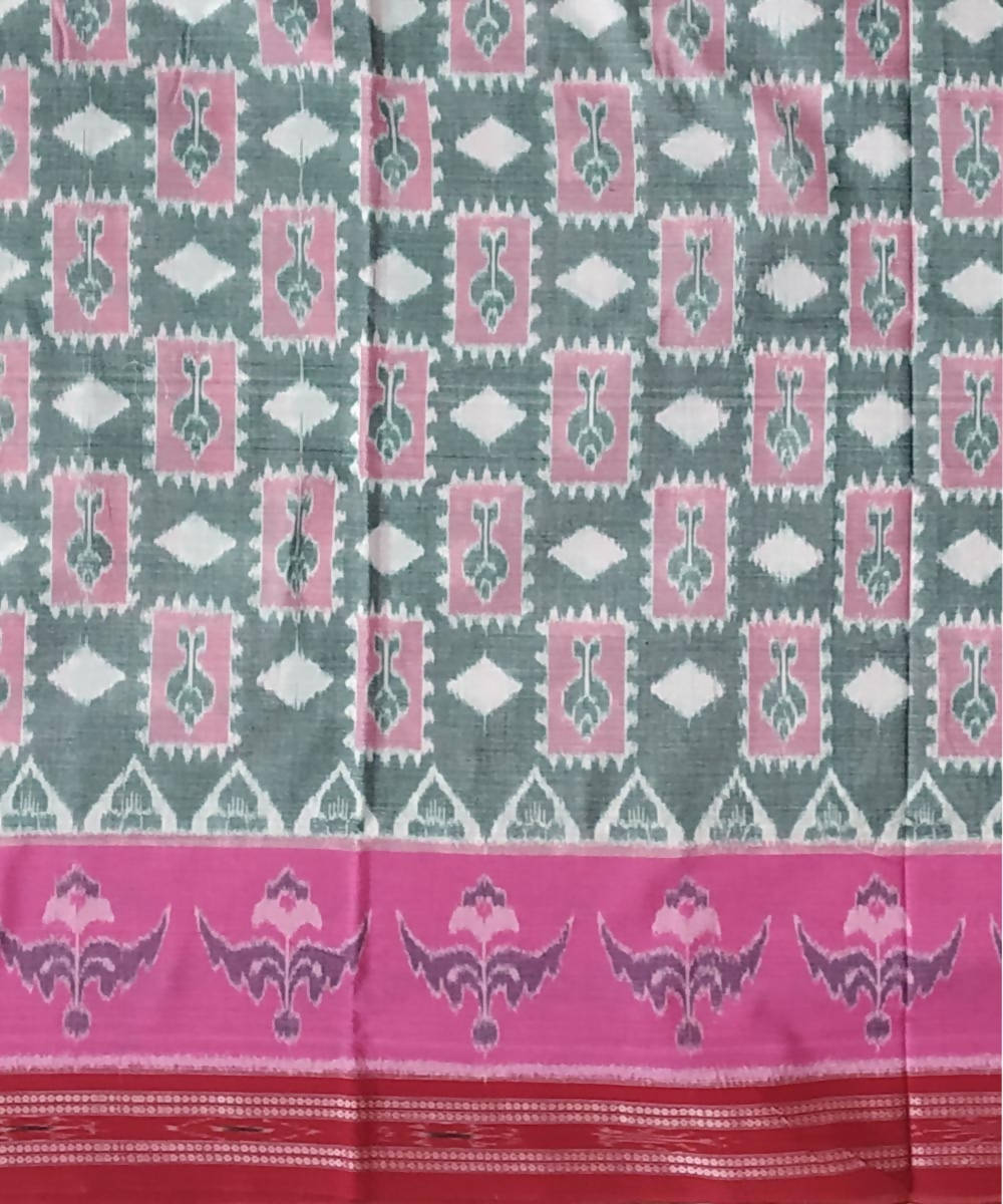 Multicolour handwoven cotton ikat nuapatna saree