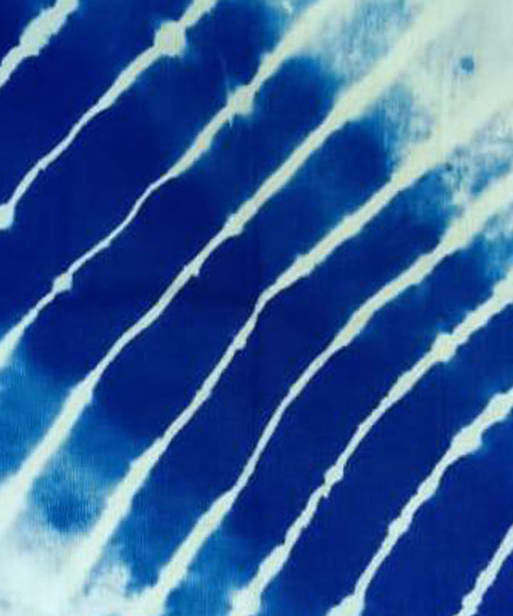 Cobalt blue handwoven tie dye cotton waffle weave towel