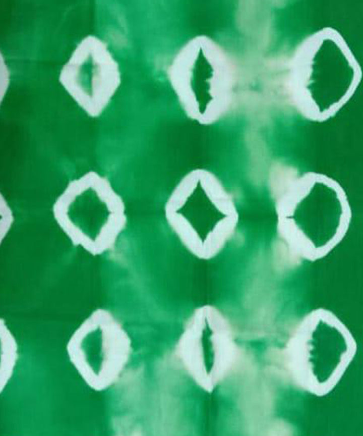 Parrot green hand woven tie dye cotton waffle weave towel