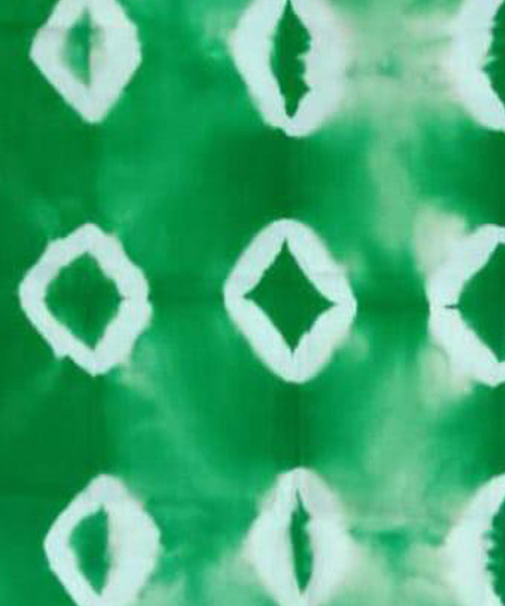 Parrot green hand woven tie dye cotton waffle weave towel