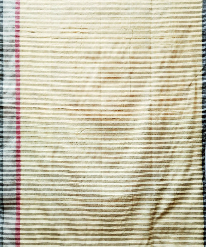 Pink yellow handwoven extra weft silk saree