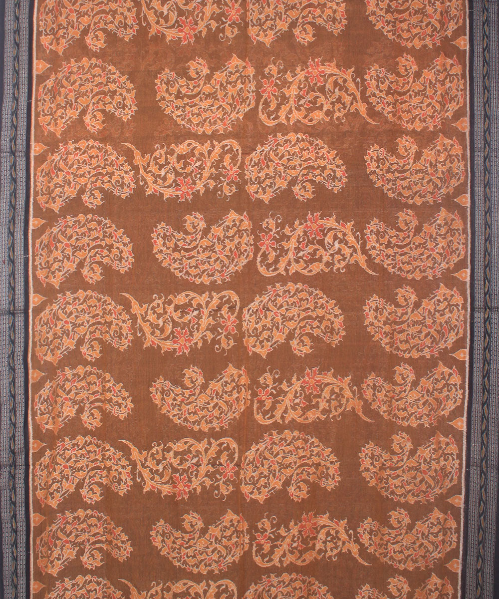 Sambalpuri Handloom Saree in Brown Black