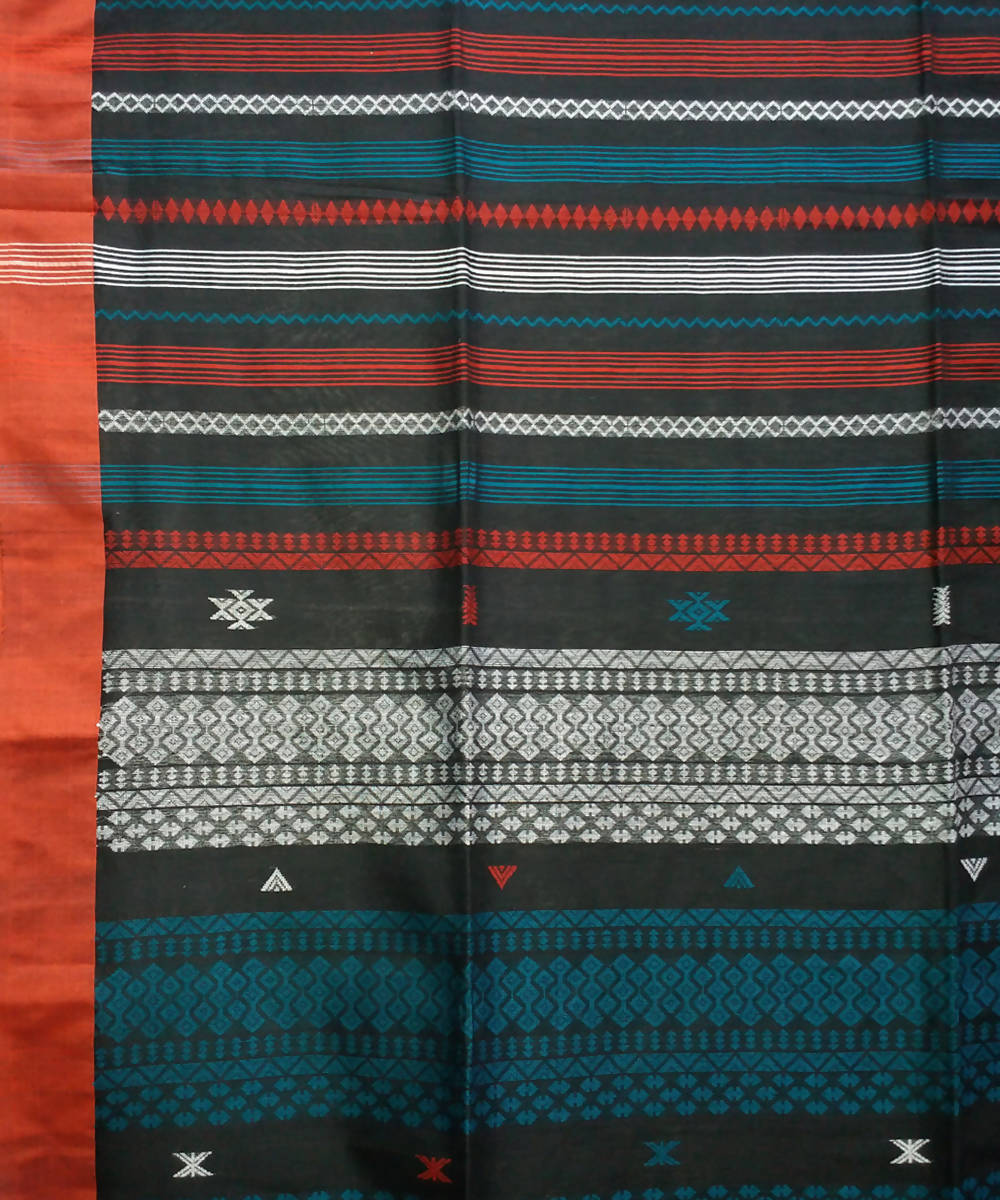 Multicolor handspun handloom cotton bengal saree