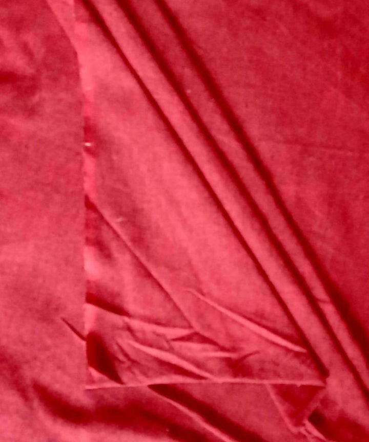 Red handspun handwoven cotton fabric (2.5m per qty)