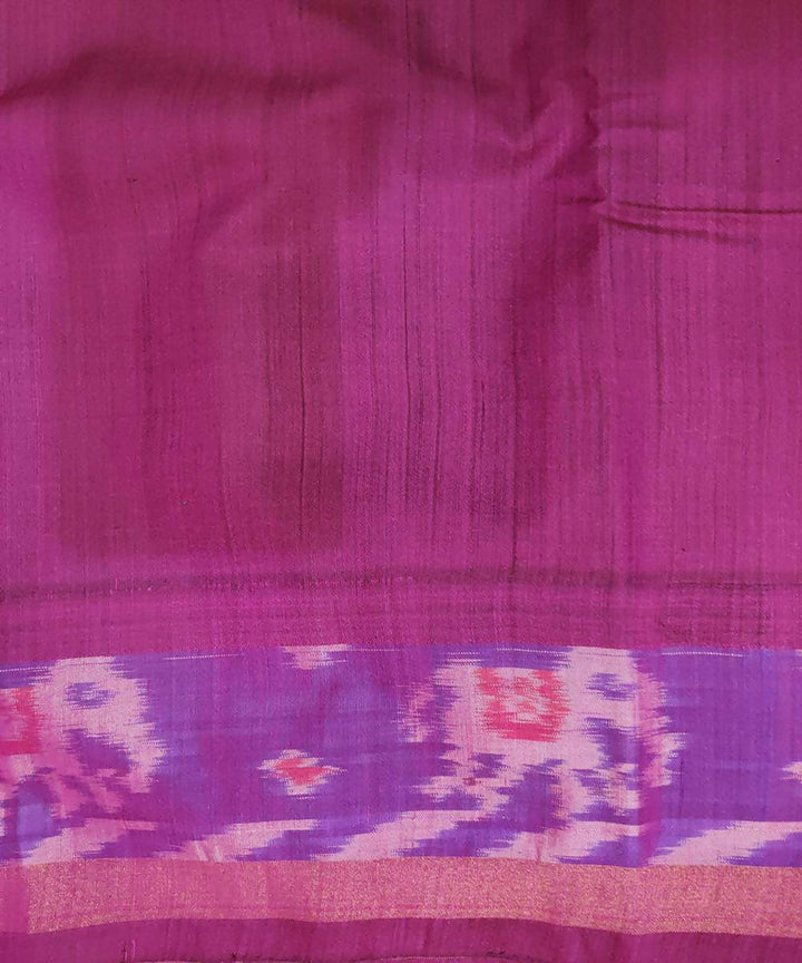 Light green with purple handwoven gadwal silk saree