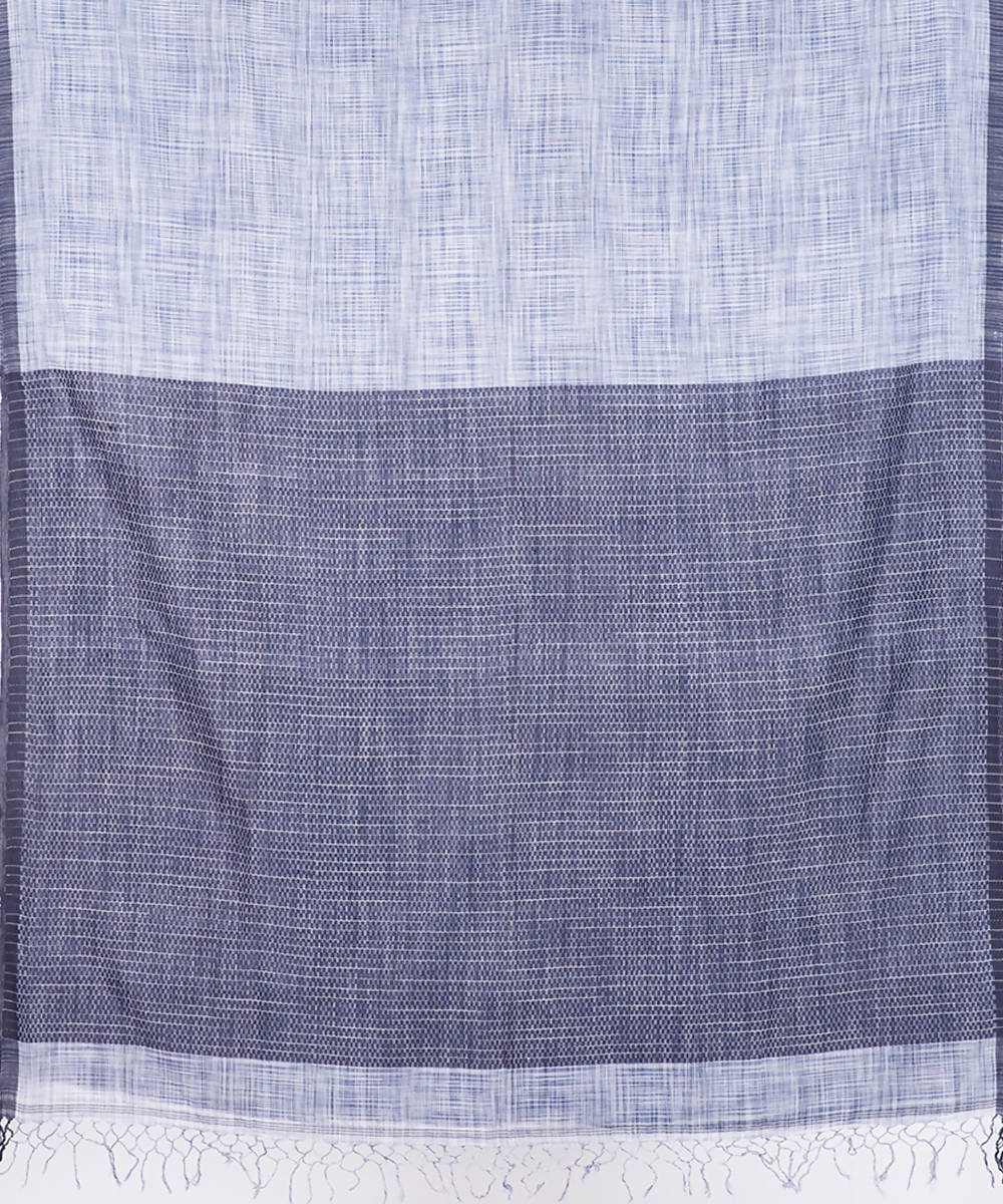 Grey black handwoven cotton tie dye saree