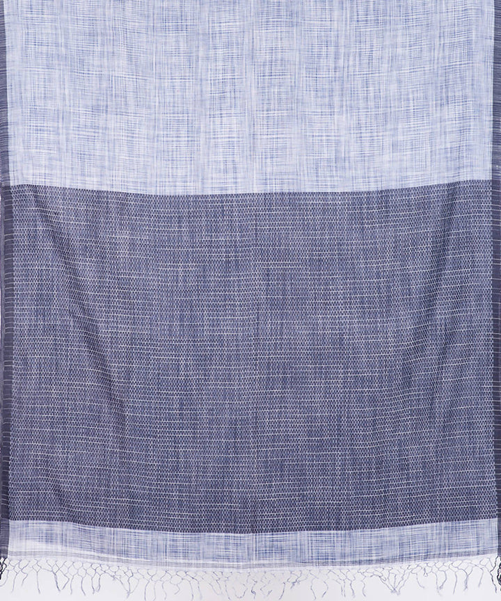 Grey black handwoven cotton tie dye saree