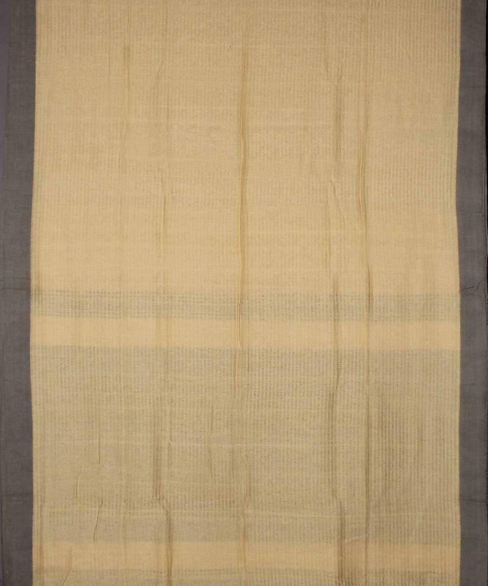 Beige handloom bengal cotton saree