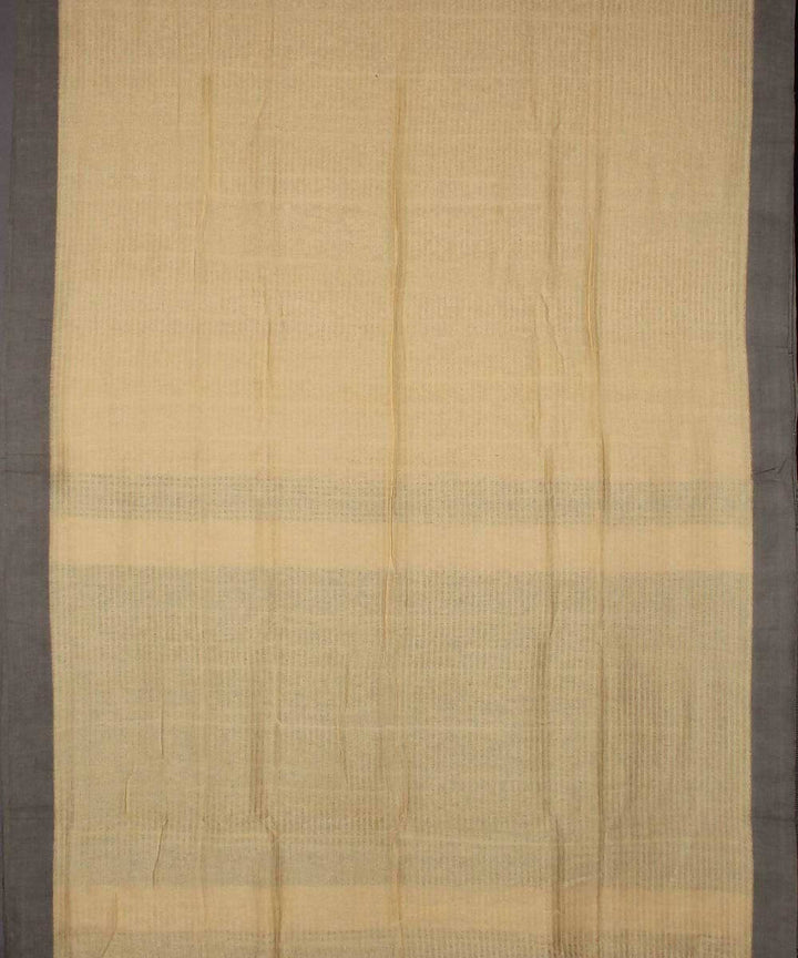 Beige handloom bengal cotton saree