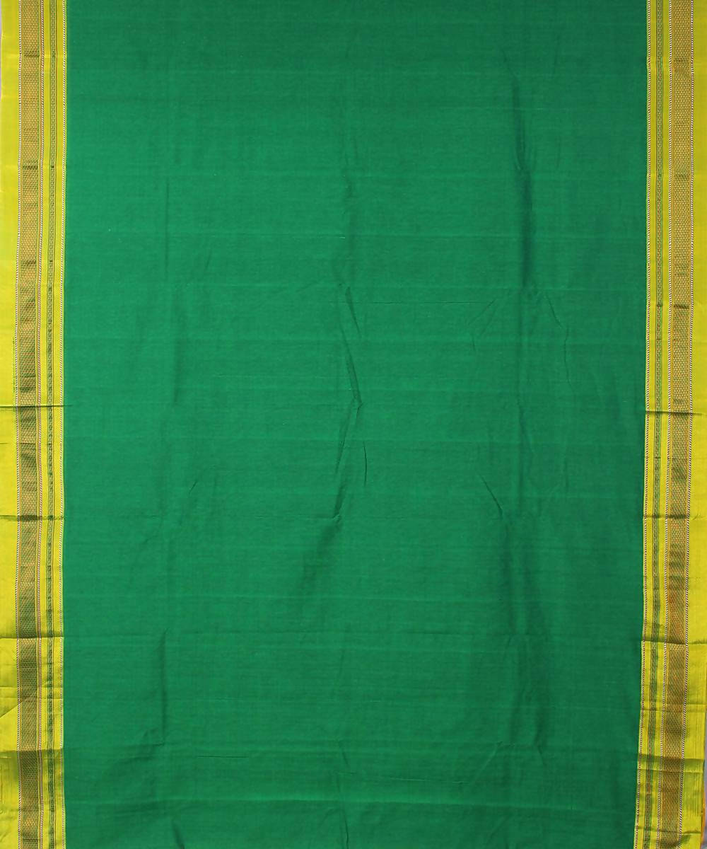 green handloom chikki paras border ilkal saree