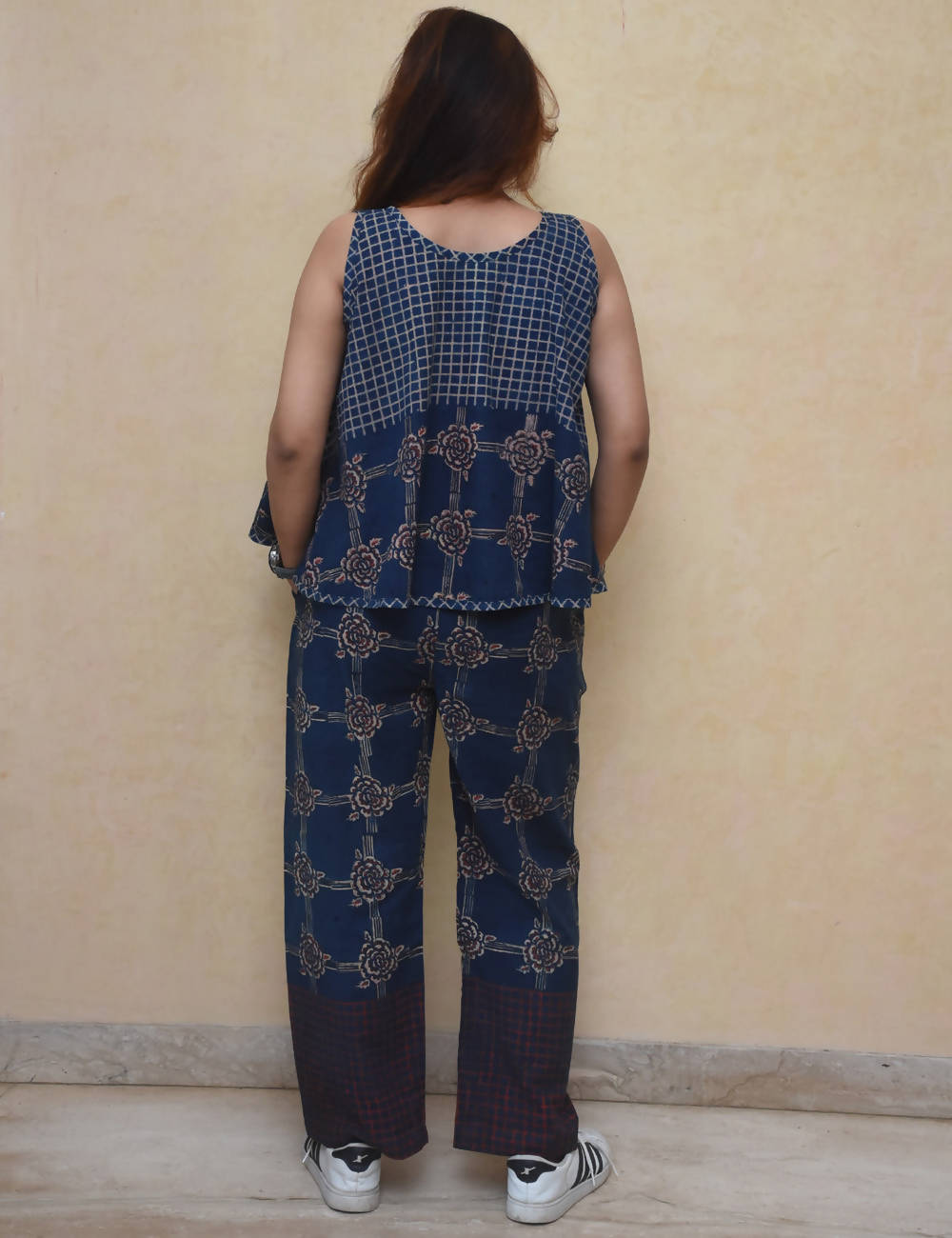 Indigo handcrafted cotton pajama set