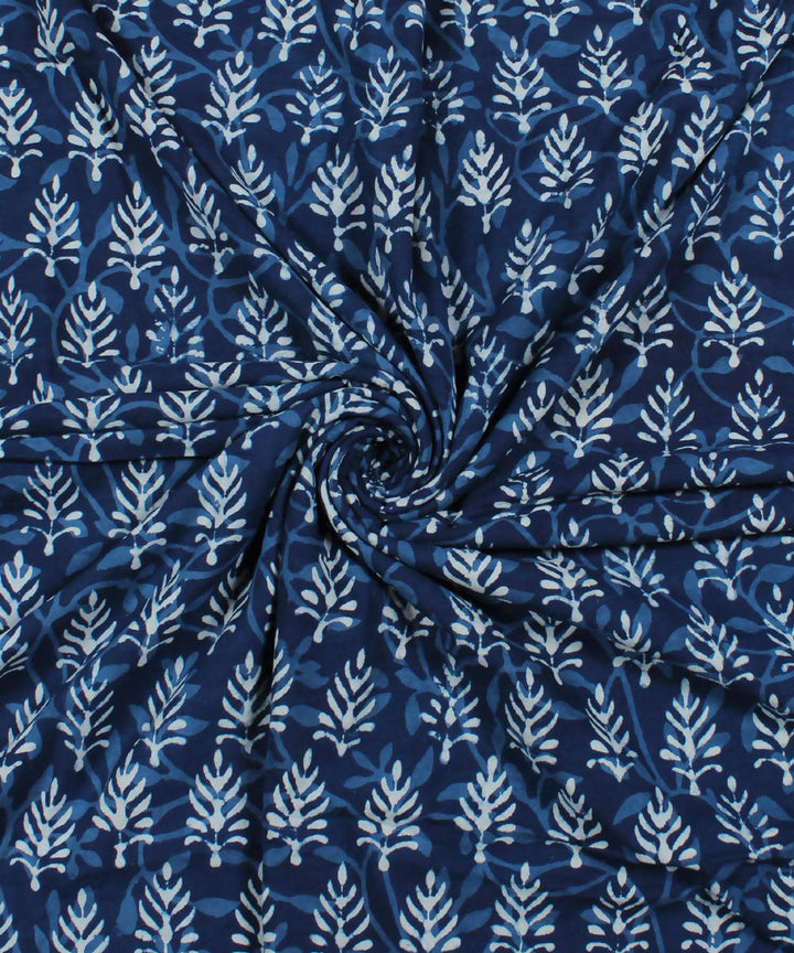 Dabu Handblock Indigo Printed Cotton Fabric