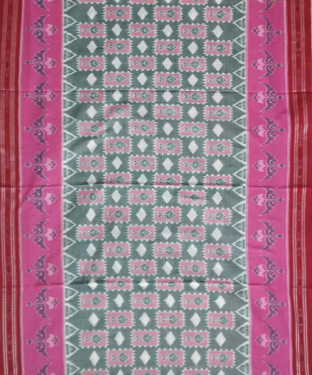 Multicolour handwoven cotton ikat nuapatna saree