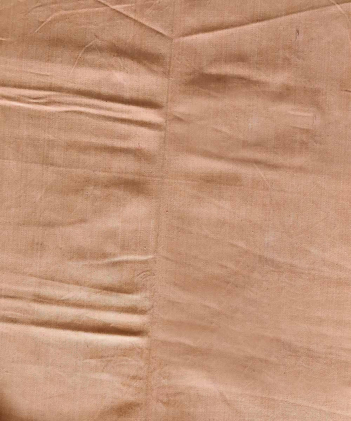 Beige handspun handwoven cotton thick material fabric