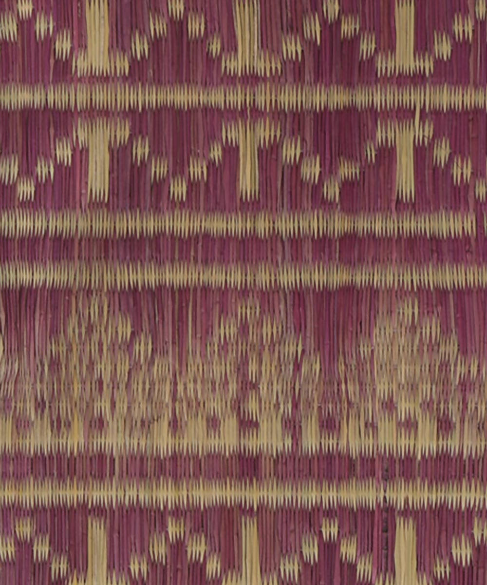 Magenta beige handmade sabai grass table mat set of 6