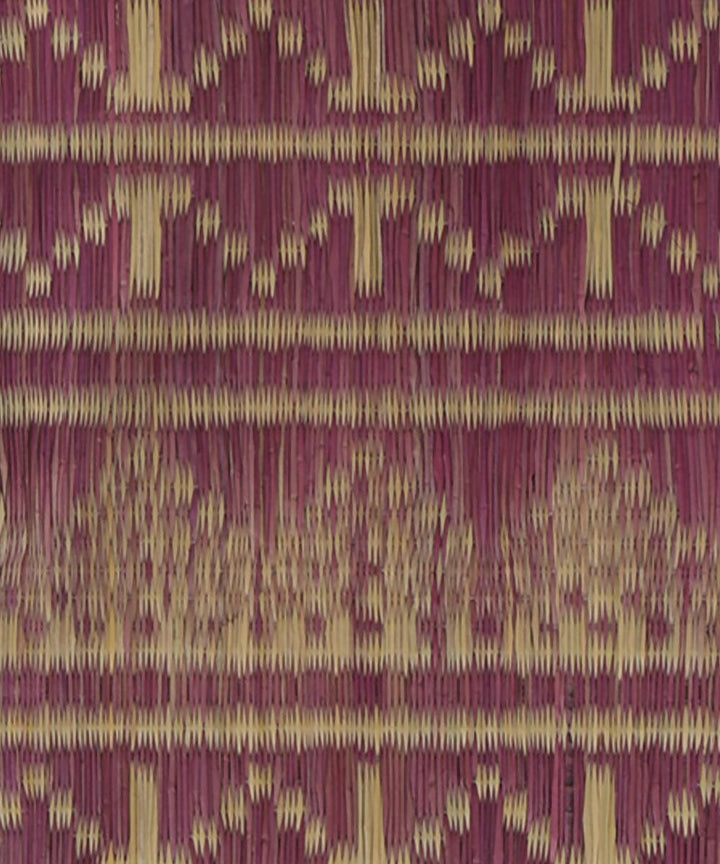 Magenta beige handmade sabai grass table mat set of 6