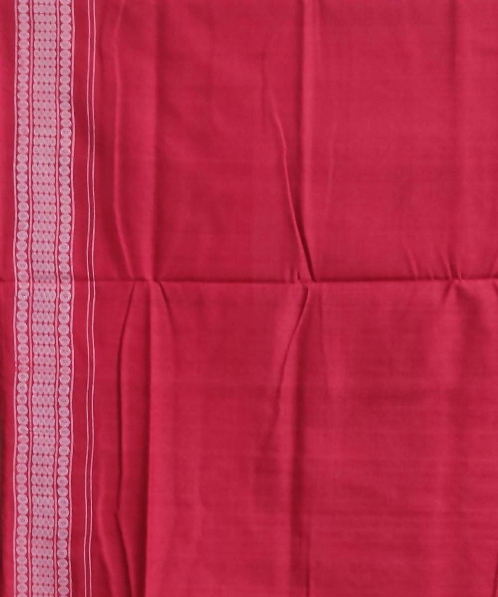 Navy blue and maroon cotton handloom sambalpuri saree