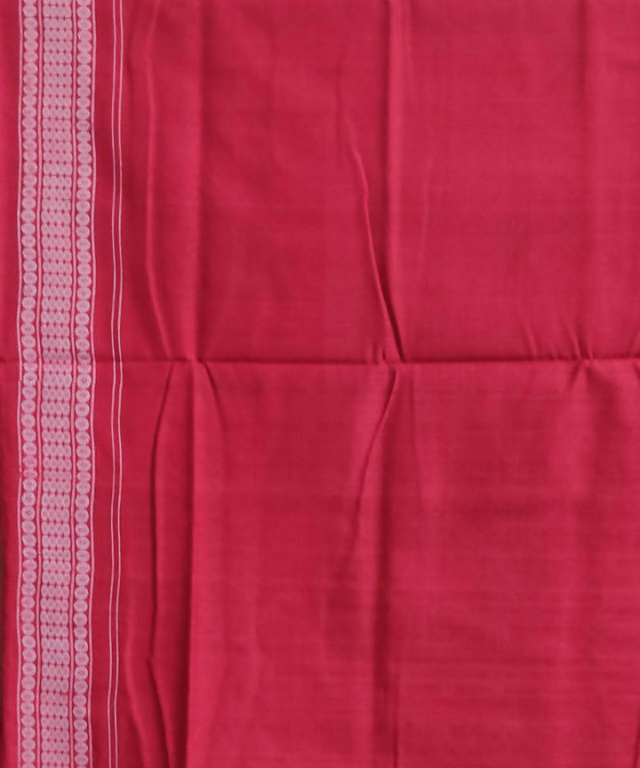 Navy blue and maroon cotton handloom sambalpuri saree