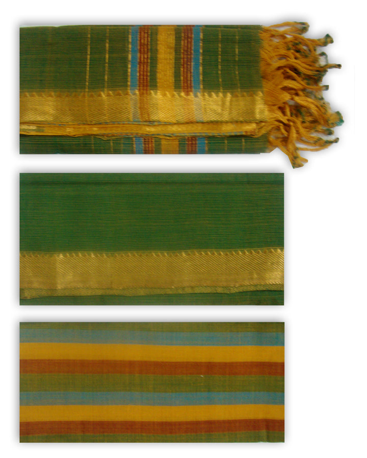 Mangalagiri Cotton Punjabi Suits Green Shade