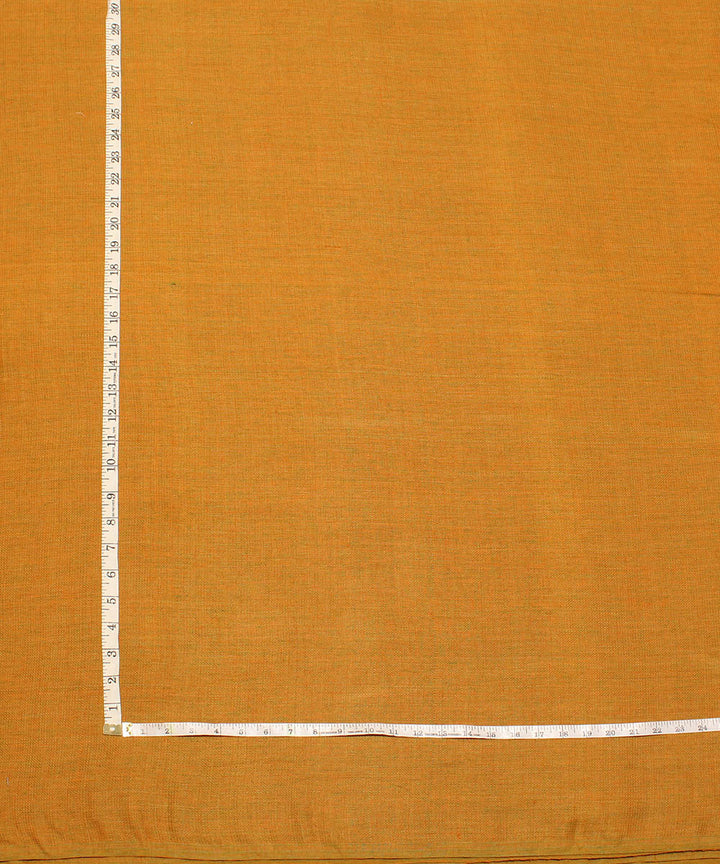 Golden yellow handwoven cotton fabric