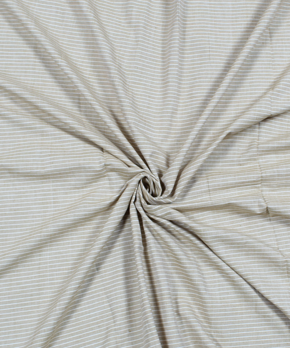 0.58m Brown handwoven stripe cotton fabric