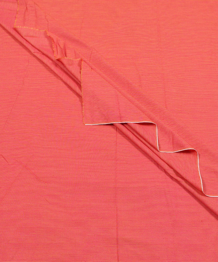 0.4m Red handloom stripe cotton fabric