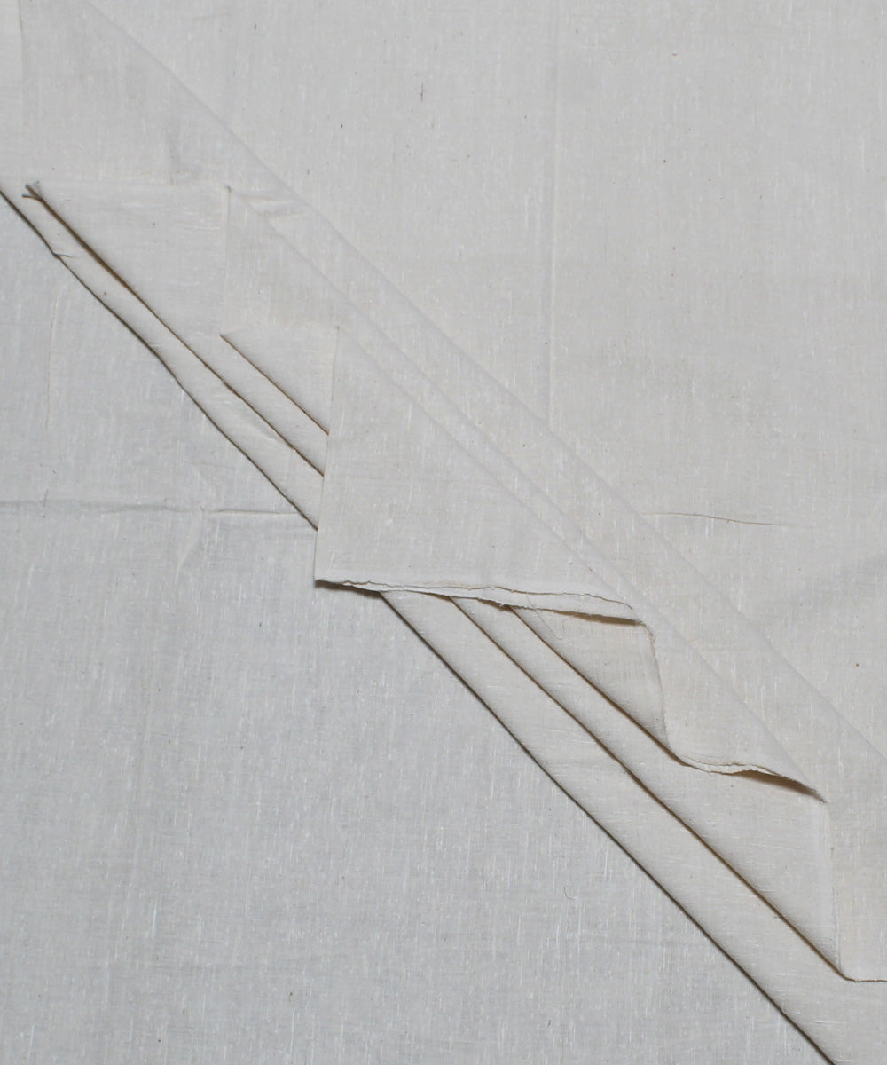 2.5m White handwoven cotton kurta material