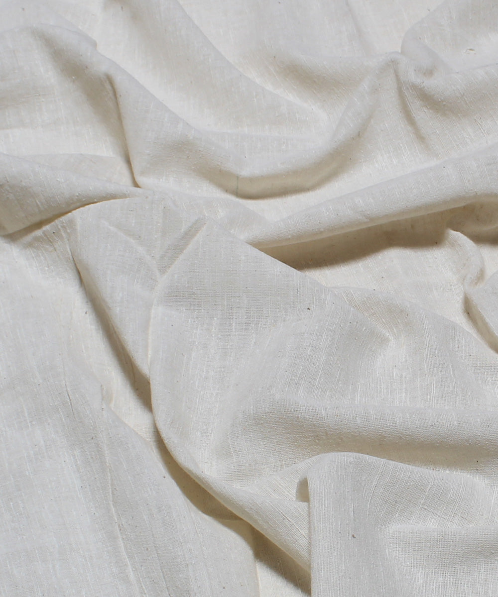 2.5m White handwoven cotton kurta material