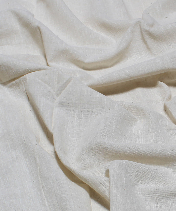2.5m White handwoven cotton kurta material