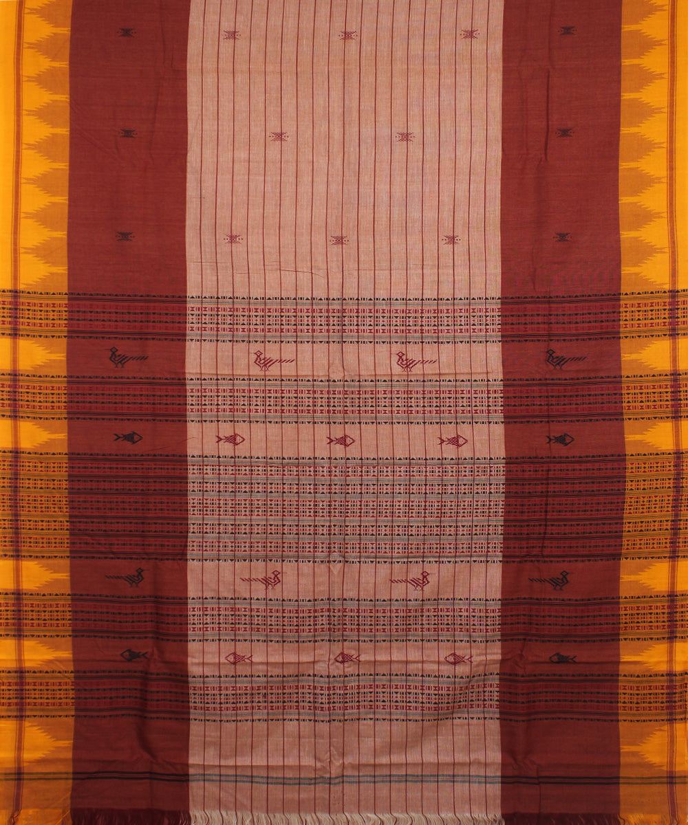 Multicolor handwoven cotton kotpad saree