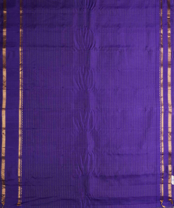 Green purple handwoven gadwal silk saree