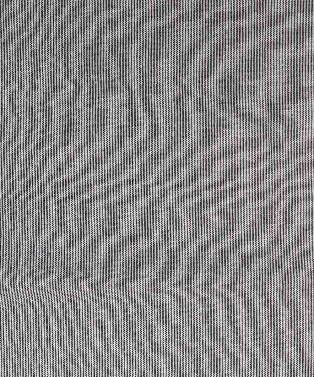 Black and White Handloom Cotton Fabric
