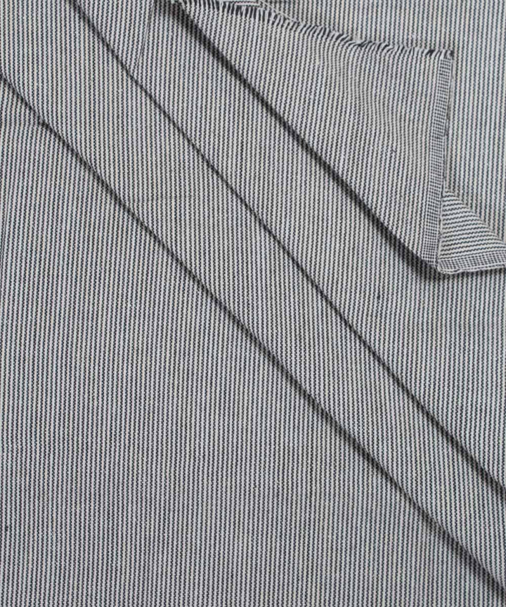 Black and White Handloom Cotton Fabric