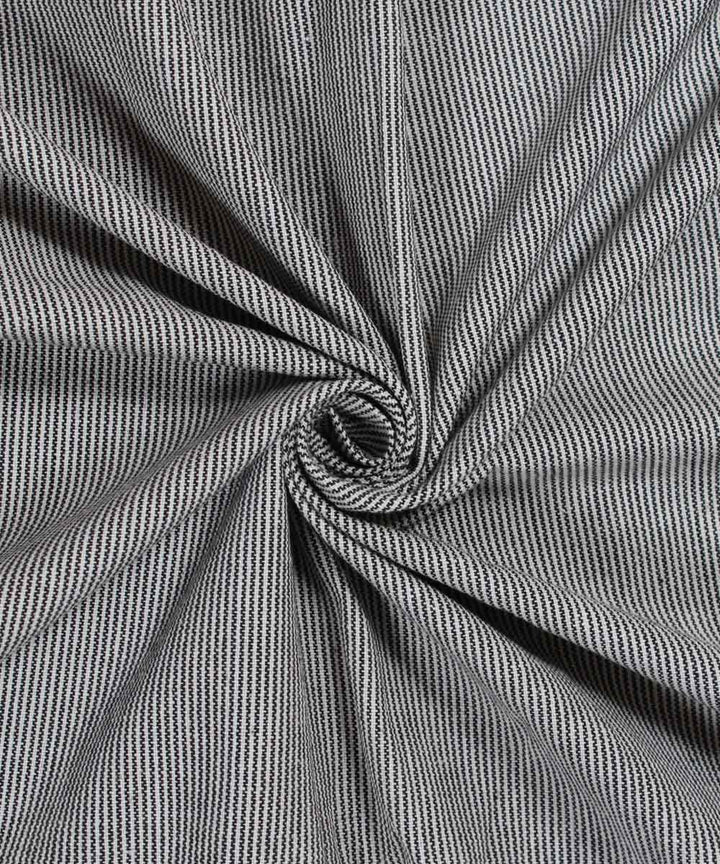 Black and White Handloom Cotton Fabric
