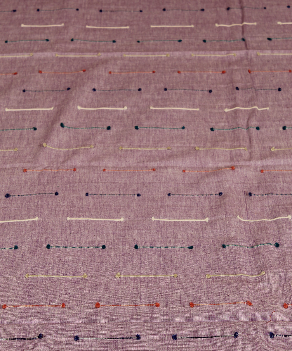 Light Mauve Handwoven Cotton Bed Cover