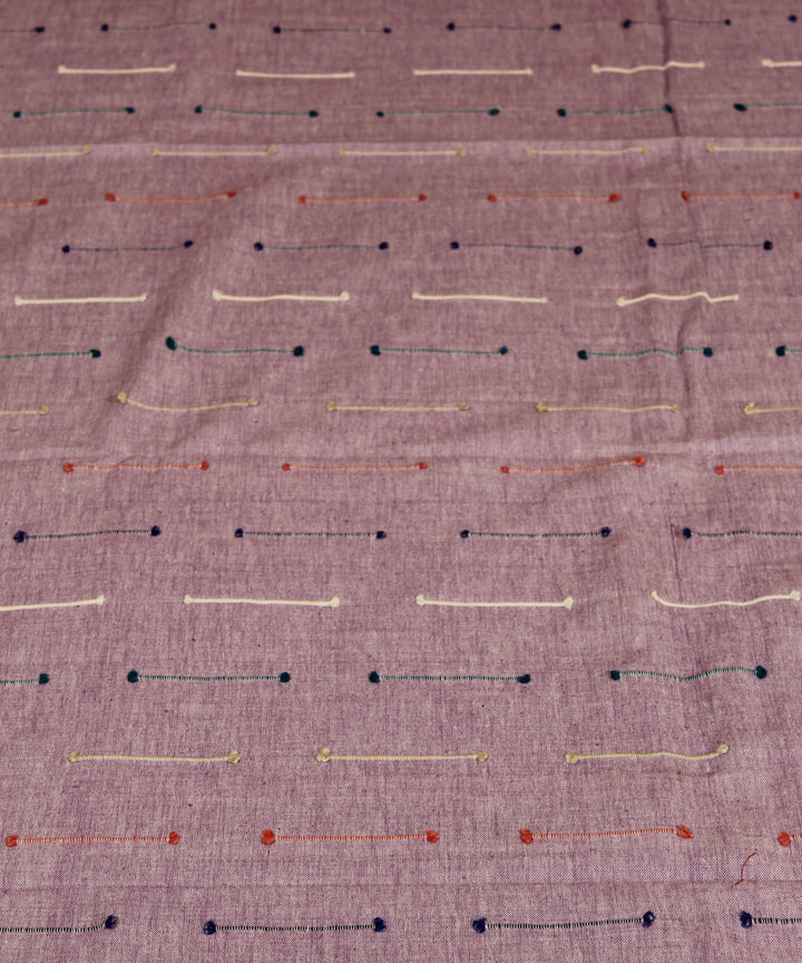 Light Mauve Handwoven Cotton Bed Cover