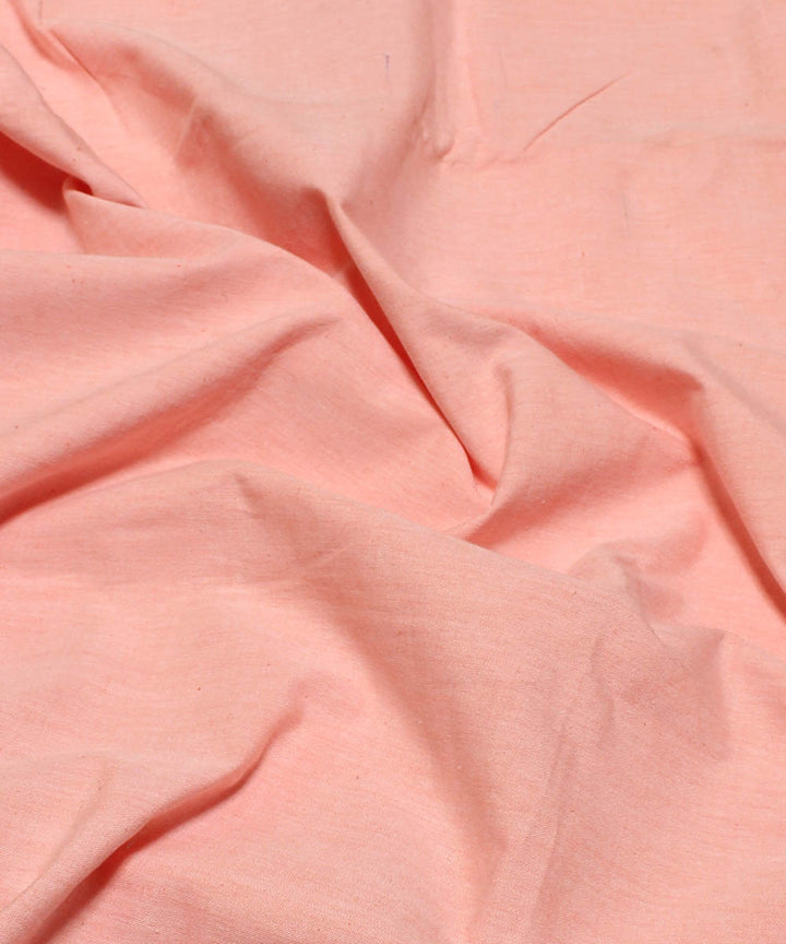 Peach handwoven cotton fabric