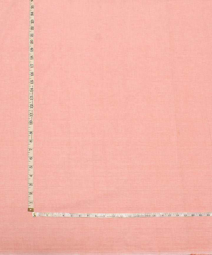 Peach handwoven cotton fabric