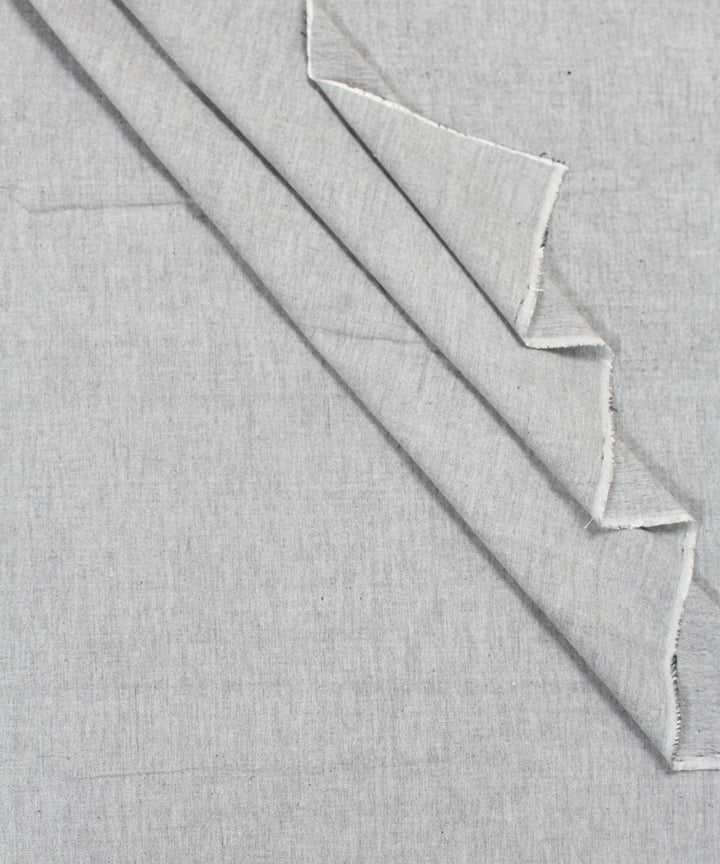 Off White Grey Handwoven Cotton Fabric