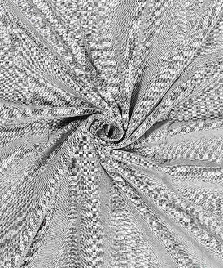 Off White Grey Handwoven Cotton Fabric