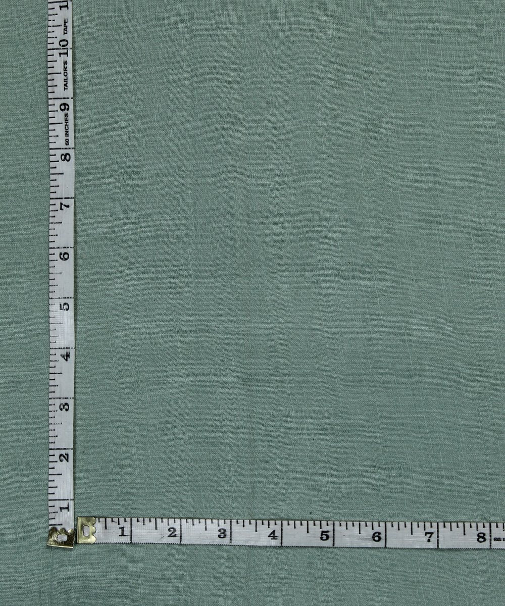 Light green handloom handspun cotton fabric