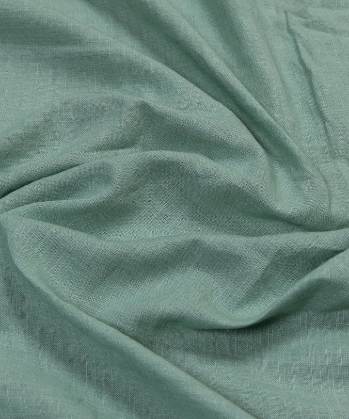 Light green handloom handspun cotton fabric