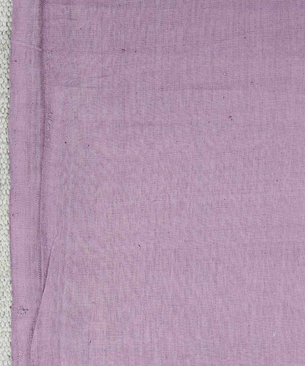 1m Pink Purple Handspun Handwoven Cotton Fabric